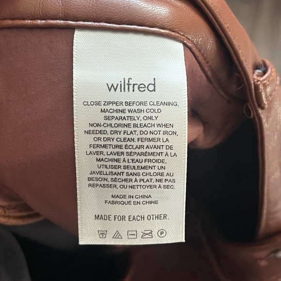 Wilfred Melina Pant – Size 14 | Cognac Vegan Leather | Aritzia Best Seller - Picture 5 of 8